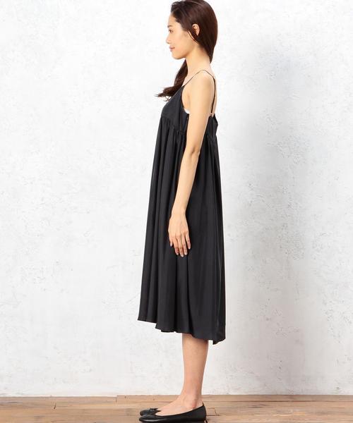 green label relaxing（グリーンレーベルリラクシング）の「KF CU/P キャミ ワンピース◆（ワンピース・レディース・ナチュラル/ネイビー/モカ・FREE）」の6枚目の写真