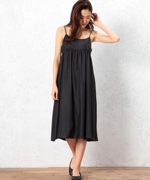 green label relaxing（グリーンレーベルリラクシング）の「KF CU/P キャミ ワンピース◆（ワンピース・レディース・ナチュラル/ネイビー/モカ・FREE）」の7枚目の写真