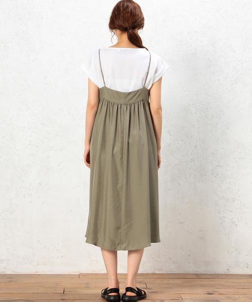 green label relaxing（グリーンレーベルリラクシング）の「KF CU/P キャミ ワンピース◆（ワンピース・レディース・ナチュラル/ネイビー/モカ・FREE）」の9枚目の写真