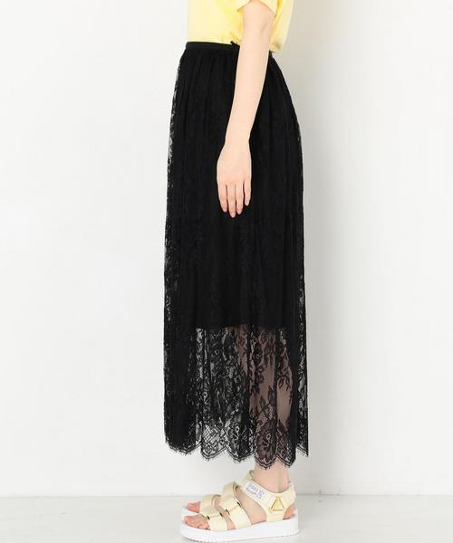 Another Edition（アナザーエディション）の「レースロングスカート/AEMFC LACE LONG SK◆（スカート・レディース・オフホワイト/ブラック/ベージュ・FREE）」の6枚目の写真