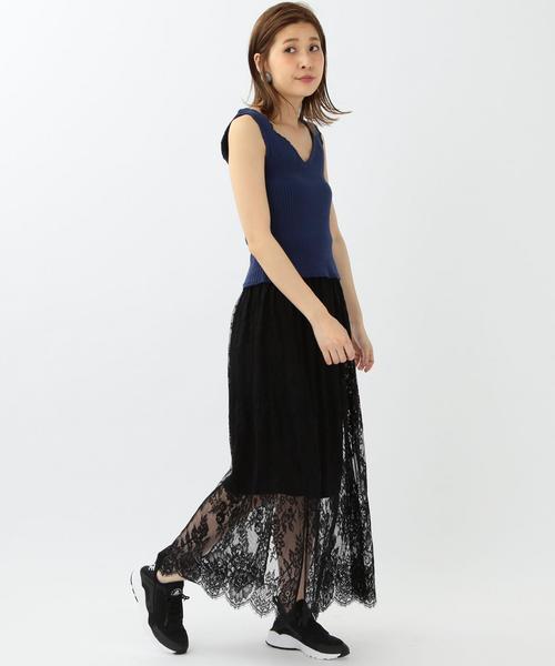 Another Edition（アナザーエディション）の「レースロングスカート/AEMFC LACE LONG SK◆（スカート・レディース・オフホワイト/ブラック/ベージュ・FREE）」の16枚目の写真