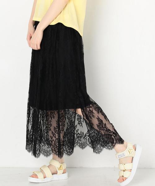 Another Edition（アナザーエディション）の「レースロングスカート/AEMFC LACE LONG SK◆（スカート・レディース・オフホワイト/ブラック/ベージュ・FREE）」の17枚目の写真