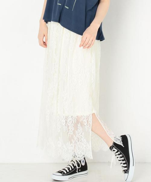 Another Edition（アナザーエディション）の「レースロングスカート/AEMFC LACE LONG SK◆（スカート・レディース・オフホワイト/ブラック/ベージュ・FREE）」の18枚目の写真
