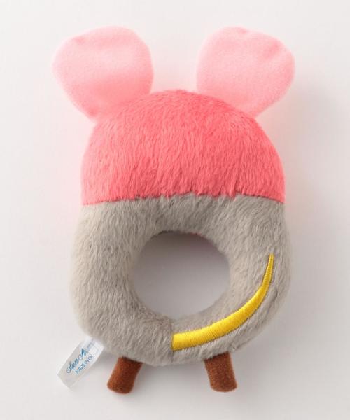 green label relaxing（グリーンレーベルリラクシング）の「フレデリック/ガラガラ ◆（その他ベビー用品・キッズ・グレー/ピンク・フリー）」の3枚目の写真