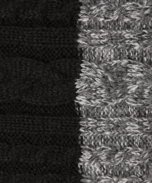 BEAMS（ビームス）の「BEAMS / ケーブル×ミックス 2トーン スヌード 16FW（ストール/ショール・メンズ・ネイビー/グレー/ブラック・ONE SIZE）」の10枚目の写真