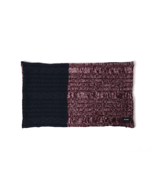 BEAMS（ビームス）の「BEAMS / ケーブル×ミックス 2トーン スヌード 16FW（ストール/ショール・メンズ・ネイビー/グレー/ブラック・ONE SIZE）」の11枚目の写真