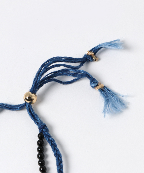 岩座 IWAKURA（イワクラ）の「【岩座】本藍染め 綿麻ブレスレット 藍（ブレスレット・レディース・レッド/ブラウン/ブラック/クリア/ブルー/ターコイズブルー/ホワイト/パープル/ダークブルー・FREE）」の13枚目の写真