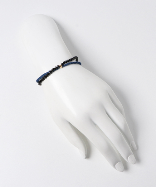 岩座 IWAKURA（イワクラ）の「【岩座】本藍染め 綿麻ブレスレット 藍（ブレスレット・レディース・レッド/ブラウン/ブラック/クリア/ブルー/ターコイズブルー/ホワイト/パープル/ダークブルー・FREE）」の14枚目の写真