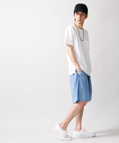 WEGO（ウィゴー）の「WEGO/ラインデニムボリュームショーツ（デニムパンツ・メンズ・ライトインディゴブルー/インディゴブルー・LARGE/MEDIUM）」の12枚目の写真