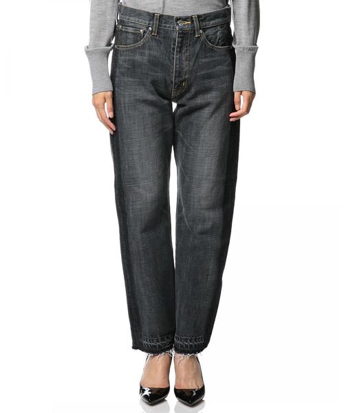 ASTRAET（アストラット）の「ASTRAET（アストラット）カットオフ ブラックデニム ◆（デニムパンツ・レディース・ブラック・25/26/27）」の2枚目の写真