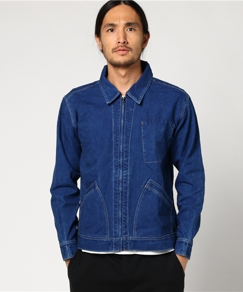 GREEN BOWL（グリーンボウル）の「GREEN BOWL Indigo Duck Full Zip Jacket/グリーンボウルインディゴダックフルジップジャケット（ブルゾン・メンズ・インディゴブルー・36/38/40）」の6枚目の写真