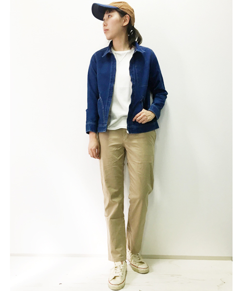 GREEN BOWL（グリーンボウル）の「GREEN BOWL Indigo Duck Full Zip Jacket/グリーンボウルインディゴダックフルジップジャケット（ブルゾン・メンズ・インディゴブルー・36/38/40）」の8枚目の写真
