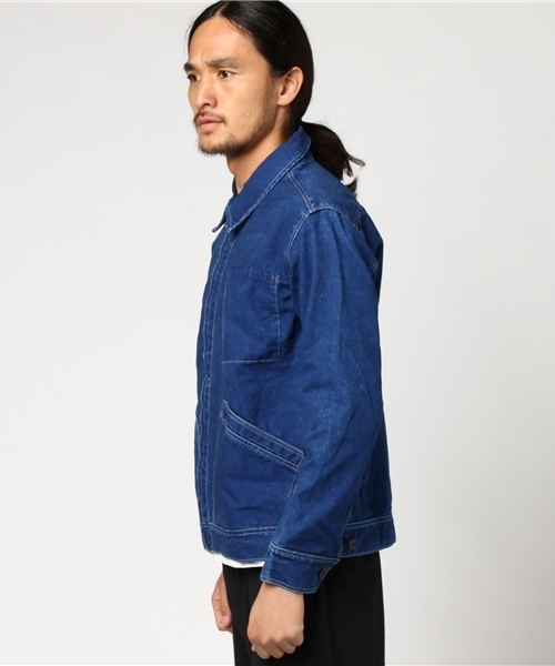 GREEN BOWL（グリーンボウル）の「GREEN BOWL Indigo Duck Full Zip Jacket/グリーンボウルインディゴダックフルジップジャケット（ブルゾン・メンズ・インディゴブルー・36/38/40）」の7枚目の写真