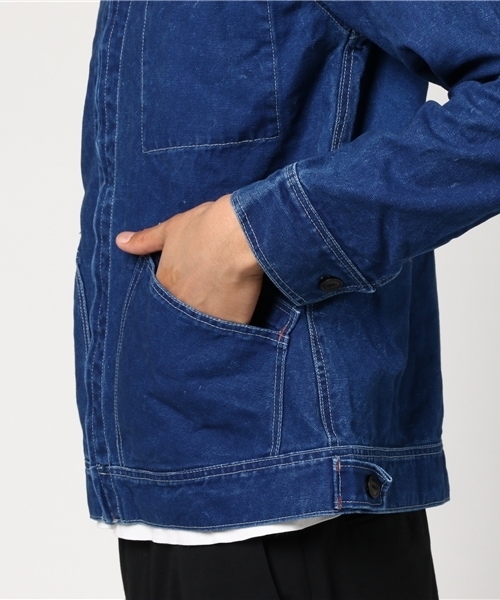 GREEN BOWL（グリーンボウル）の「GREEN BOWL Indigo Duck Full Zip Jacket/グリーンボウルインディゴダックフルジップジャケット（ブルゾン・メンズ・インディゴブルー・36/38/40）」の5枚目の写真