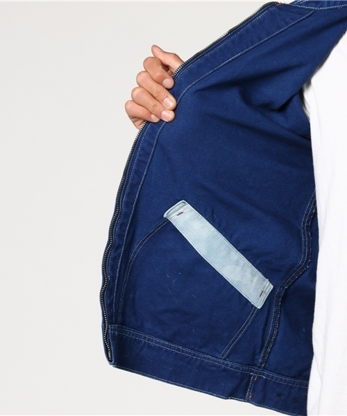 GREEN BOWL（グリーンボウル）の「GREEN BOWL Indigo Duck Full Zip Jacket/グリーンボウルインディゴダックフルジップジャケット（ブルゾン・メンズ・インディゴブルー・36/38/40）」の10枚目の写真