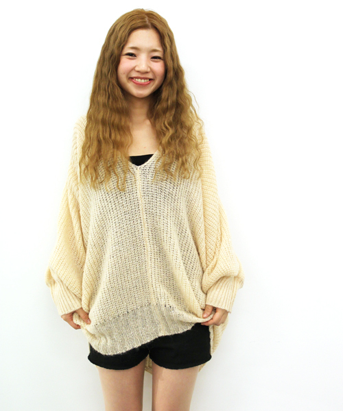 Kastane（カスタネ）の「バックリボンチュニック（ニット/セーター・レディース・ベージュ/ネイビー/ピンク/オレンジ・FREE）」の4枚目の写真