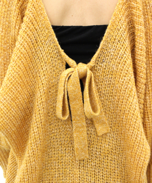 Kastane（カスタネ）の「バックリボンチュニック（ニット/セーター・レディース・ベージュ/ネイビー/ピンク/オレンジ・FREE）」の11枚目の写真