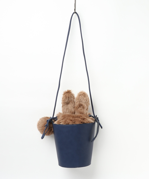 Ne-net（ネネット）の「S アニマル in bag（トートバッグ・レディース・ネイビー/オフホワイト・フリー）」の2枚目の写真