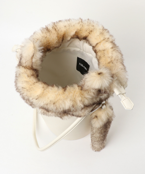 Ne-net（ネネット）の「S アニマル in bag（トートバッグ・レディース・ネイビー/オフホワイト・フリー）」の4枚目の写真