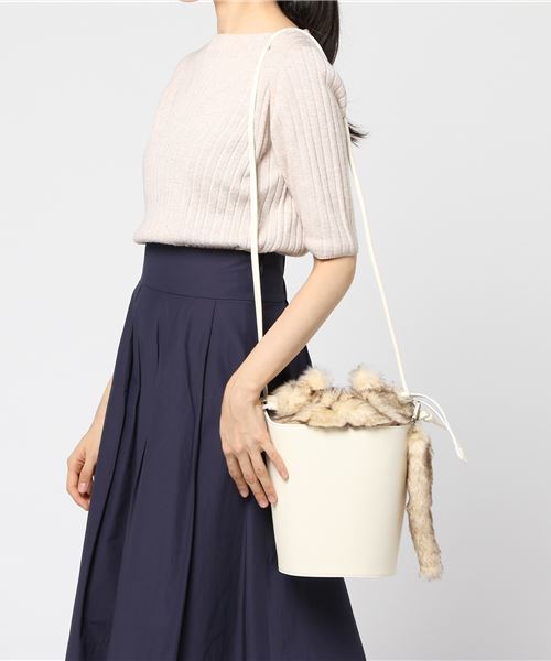 Ne-net（ネネット）の「S アニマル in bag（トートバッグ・レディース・ネイビー/オフホワイト・フリー）」の5枚目の写真