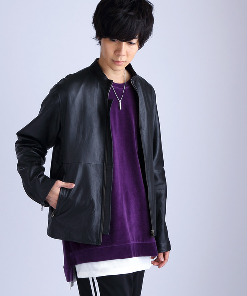 MONO-MART（モノマート）の「オーバーサイズ シルキーベロア プルオーバースウェット（スウェット・メンズ・ブラック/パープル/ネイビー/グレー/キャメル/ワイン・FREE）」の13枚目の写真