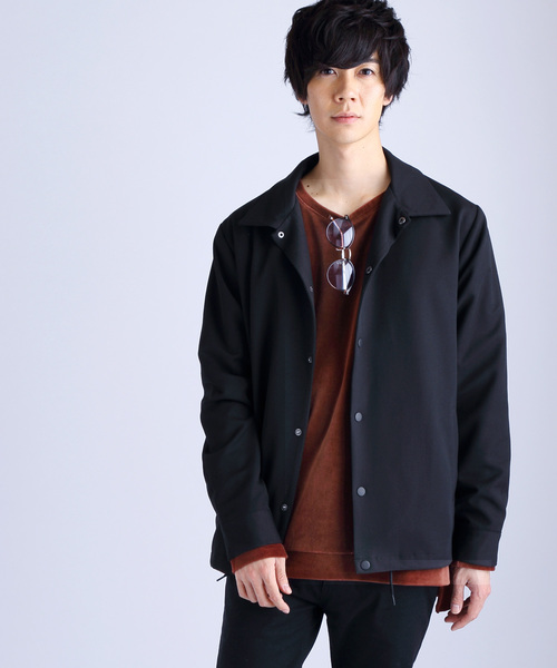 MONO-MART（モノマート）の「オーバーサイズ シルキーベロア プルオーバースウェット（スウェット・メンズ・ブラック/パープル/ネイビー/グレー/キャメル/ワイン・FREE）」の17枚目の写真