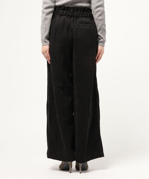 earth music&ecology（アースミュージックアンドエコロジー）の「・ハイウエストコーデュロイワイドパンツ（その他パンツ・レディース・ブラック/ピンク/ブラウン/グレイッシュベージュ・FREE）」の5枚目の写真