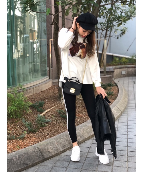 SPIGA(スピーガ)の「ライン入りレギパン(その他パンツ・レディース・ブラック/グレー/レッド・FREE)」の5枚目の写真