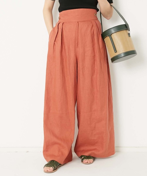 AMERICAN RAG CIE（アメリカンラグシー）の「AMERICAN RAG CIE リネンワイドパンツ（その他パンツ・レディース・ブラック/ベージュ/バーガンディー/オリーブ・M）」の8枚目の写真