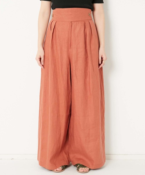 AMERICAN RAG CIE（アメリカンラグシー）の「AMERICAN RAG CIE リネンワイドパンツ（その他パンツ・レディース・ブラック/ベージュ/バーガンディー/オリーブ・M）」の9枚目の写真