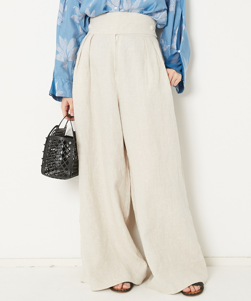 AMERICAN RAG CIE（アメリカンラグシー）の「AMERICAN RAG CIE リネンワイドパンツ（その他パンツ・レディース・ブラック/ベージュ/バーガンディー/オリーブ・M）」の17枚目の写真