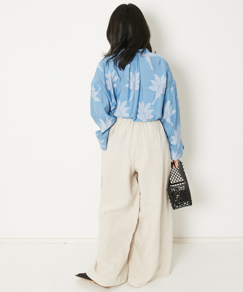 AMERICAN RAG CIE（アメリカンラグシー）の「AMERICAN RAG CIE リネンワイドパンツ（その他パンツ・レディース・ブラック/ベージュ/バーガンディー/オリーブ・M）」の19枚目の写真