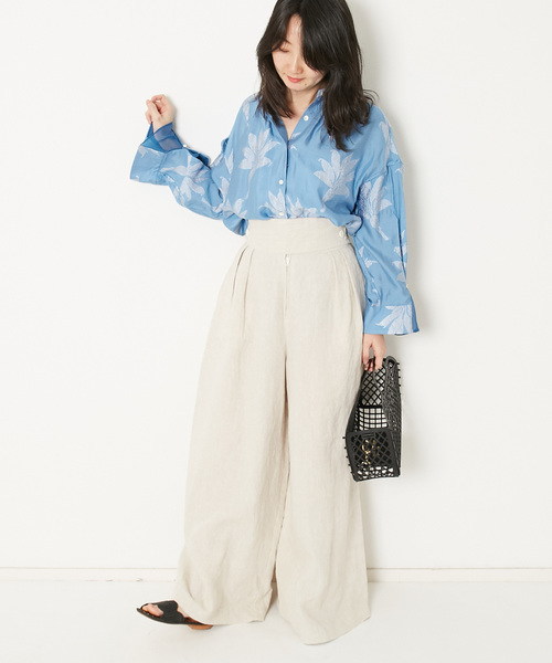 AMERICAN RAG CIE（アメリカンラグシー）の「AMERICAN RAG CIE リネンワイドパンツ（その他パンツ・レディース・ブラック/ベージュ/バーガンディー/オリーブ・M）」の20枚目の写真