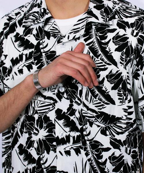 8(eight)(エイト)の「アロハシャツ 半袖 花柄 レーヨン(シャツ/ブラウス・メンズ・ホワイト/ホワイト×ブラック/ブラック/ブラック×ホワイト・MEDIUM/LARGE/X-LARGE)」の15枚目の写真