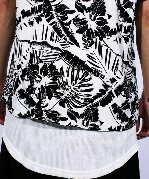 8(eight)(エイト)の「アロハシャツ 半袖 花柄 レーヨン(シャツ/ブラウス・メンズ・ホワイト/ホワイト×ブラック/ブラック/ブラック×ホワイト・MEDIUM/LARGE/X-LARGE)」の21枚目の写真