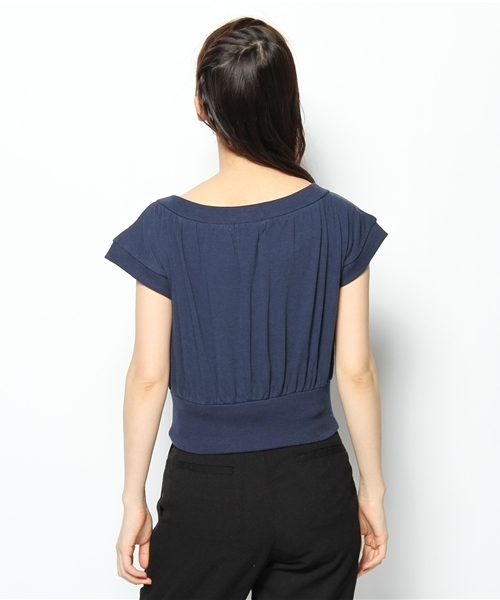 ROSE BUD（ローズバッド）の「LCTT-131122 OFF SHOULDER CROPPED TOPS（Tシャツ/カットソー・レディース・ネイビー/グレー/ライム・ONE SIZE）」の7枚目の写真