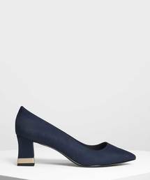 メタリックアクセントヒールパンプス / Metallic Accent Heel Pumps