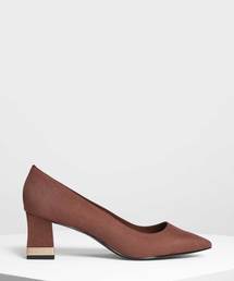 メタリックアクセントヒールパンプス / Metallic Accent Heel Pumps