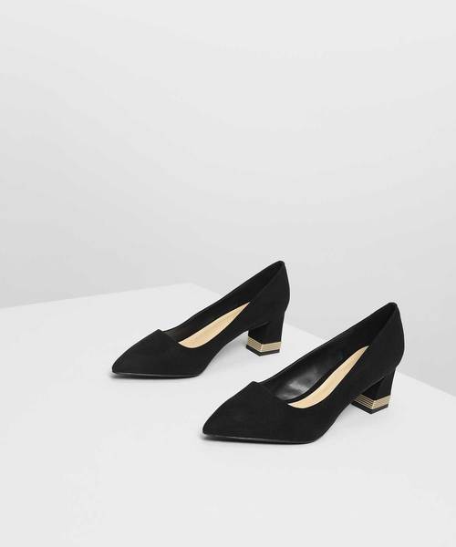 CHARLES & KEITH（チャールズ & キース）の「メタリックアクセントヒールパンプス / Metallic Accent Heel Pumps（パンプス・レディース・ブラック/ダークブルー/スモークピンク/バーガンディー/グレー・22.5cm/23cm/23.5cm/24.5cm/25cm/22cm）」の17枚目の写真