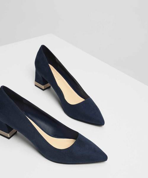 CHARLES & KEITH（チャールズ & キース）の「メタリックアクセントヒールパンプス / Metallic Accent Heel Pumps（パンプス・レディース・ブラック/ダークブルー/スモークピンク/バーガンディー/グレー・22.5cm/23cm/23.5cm/24.5cm/25cm/22cm）」の18枚目の写真