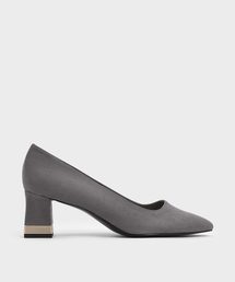メタリックアクセントヒールパンプス / Metallic Accent Heel Pumps