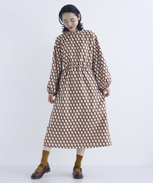 Merlot メルロー の しょくぱんピタゴラス柄ワンピース7961 ワンピース Wear