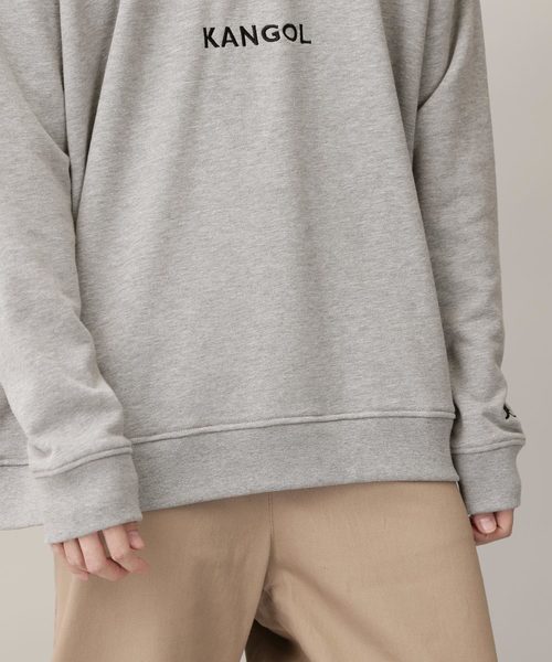 KANGOL(カンゴール)の「▽WEB限定 KANGOL/カンゴール 別注 オーバーサイズハーフジップスウェット(スウェット・メンズ・ブラック/ダークグリーン/ブラウン/オフホワイト/杢グレー/ベージュ系その他/ベージュ/ネイビー/ブラック系その他/ホワイト×ブラック/ブラック×ホワイト/チャコール/ダークベージュ・FREE)」の21枚目の写真