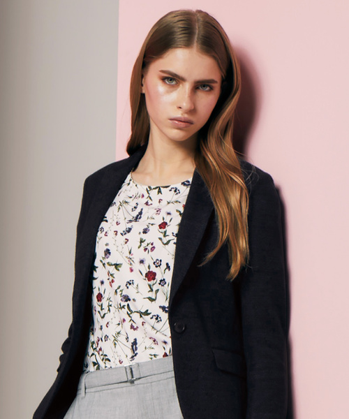 花柄切替クルーネック半袖プルオーバーｔシャツ Tシャツ カットソー M F Editorial エムエフエディトリアル のファッション エムエフエディトリアルレディース M F Editorial Women トップス セール