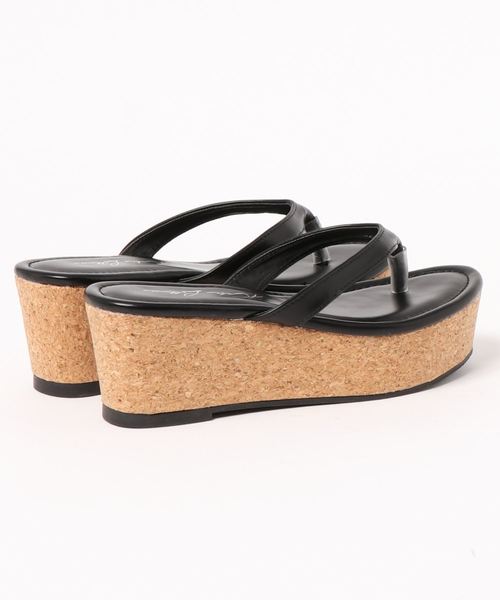 KOBE LETTUCE(コウベレタス)の「コルクウェッジ厚底トングサンダル(サンダル・レディース・ホワイト/ベージュ/オレンジ/ブラック/シルバー・L/LL/M/S)」の7枚目の写真
