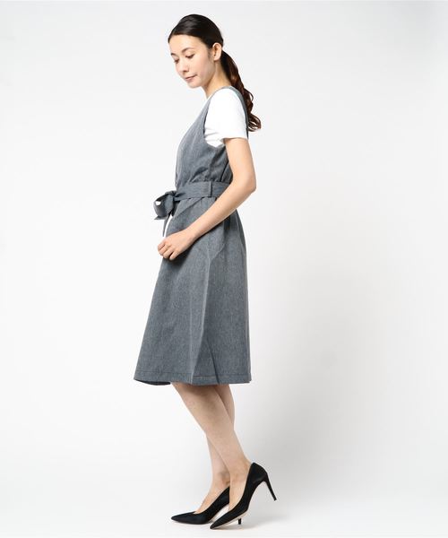 axes femme Chalmiereシュエットジャンパースカート（グレー） axes femme Chalmiereシュエットジャンパースカート（グレー