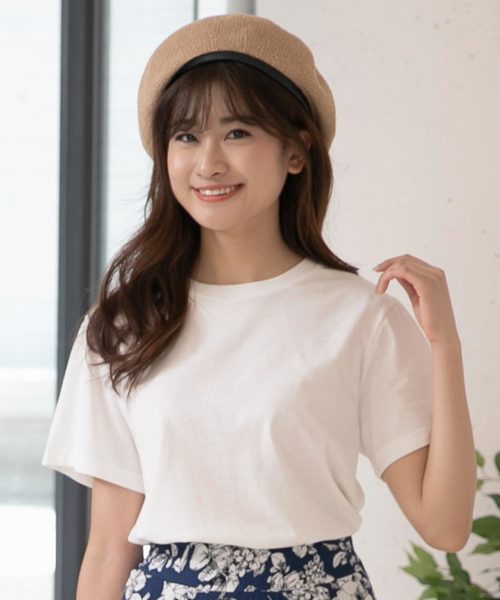KOBE LETTUCE(コウベレタス)の「バックシャンオープンカットソートップス(Tシャツ/カットソー・レディース・ブラック/オフホワイト/オレンジ系その他・FREE)」の2枚目の写真