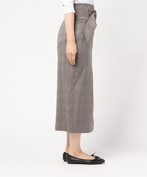 archives（アルシーヴ）の「【SETUPにも】ベルト付ハイウエストIラインスカート（スカート・レディース・モカ/キャメル・MEDIUM）」の3枚目の写真