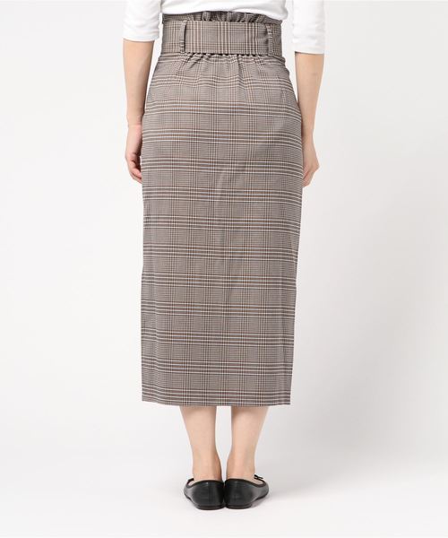 archives（アルシーヴ）の「【SETUPにも】ベルト付ハイウエストIラインスカート（スカート・レディース・モカ/キャメル・MEDIUM）」の4枚目の写真