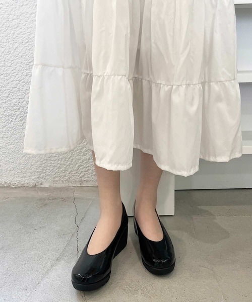 shopnikoniko（ショップニコニコ）の「パンプス 日本製 ウエッジソール プレーン シンプル（パンプス・レディース・ブラック/ブラック系その他・23.5/21.5/22/22.5/23/24/24.5）」の22枚目の写真